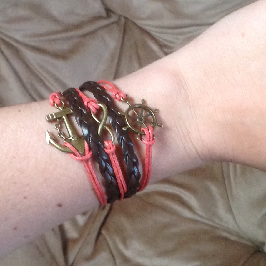 Nwot Anchor Compass Infinity Bracelet
